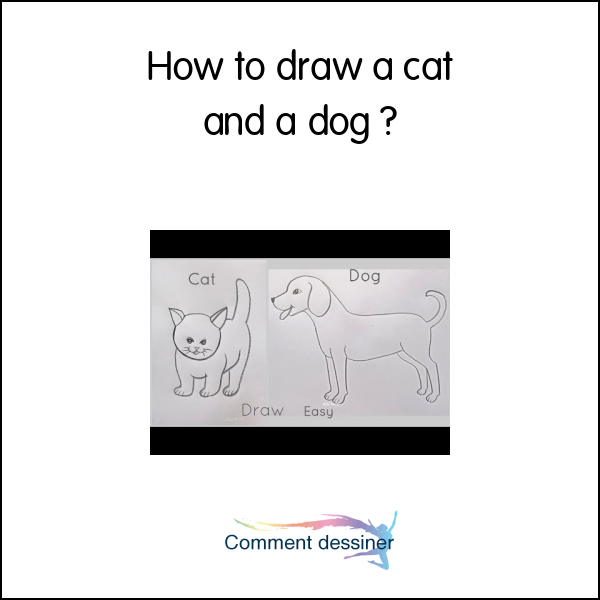 How to draw a cat and a dog